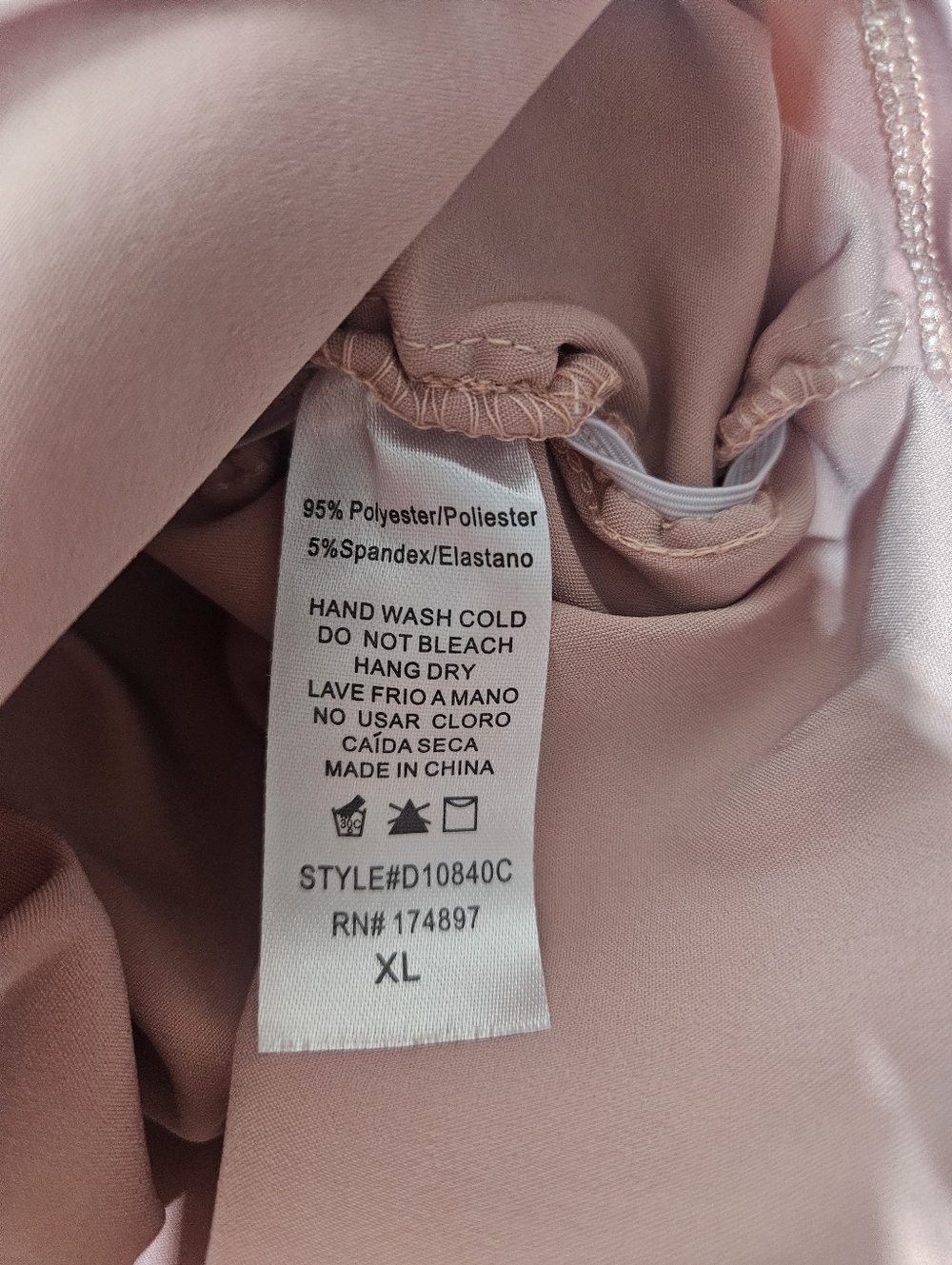Fashion Nova Satin Midi Dress XL Mauve Ruched Tie Waist Long Sleeve NWT - Picture 5 of 8